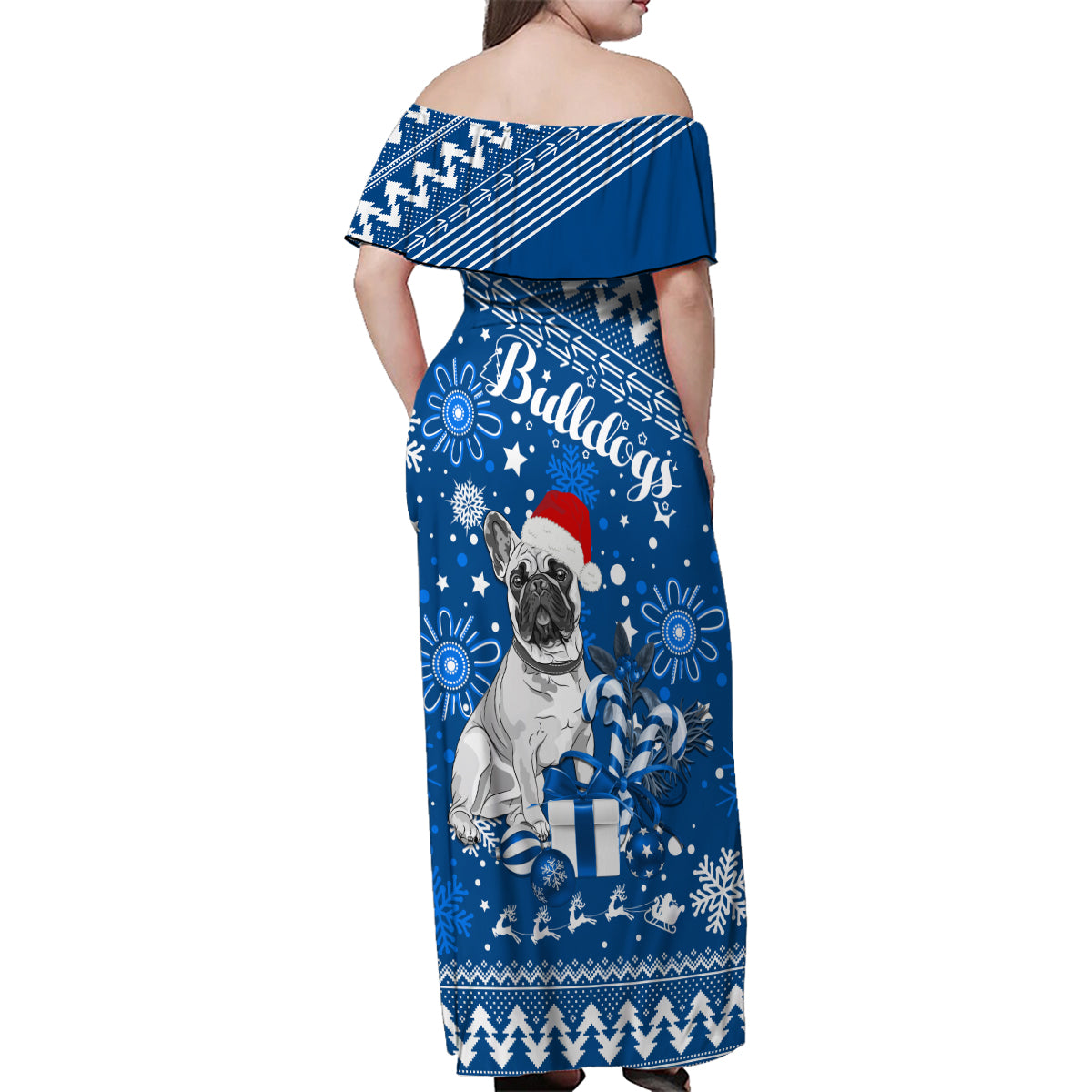 bulldogs-rugby-family-matching-off-shoulder-maxi-dress-and-hawaiian-shirt-christmas-vibe-2023