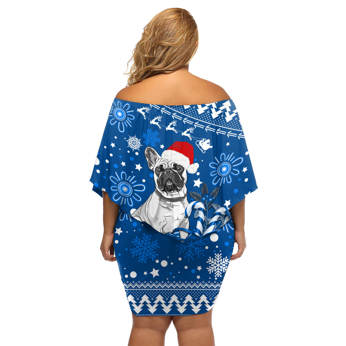 bulldogs-rugby-family-matching-off-shoulder-short-dress-and-hawaiian-shirt-christmas-vibe-2023