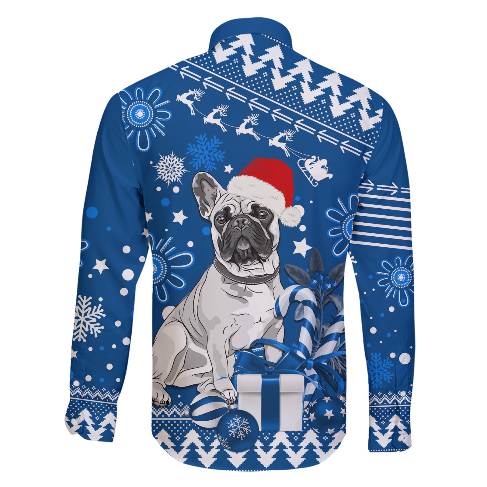 bulldogs-rugby-family-matching-short-sleeve-bodycon-dress-and-hawaiian-shirt-christmas-vibe-2023