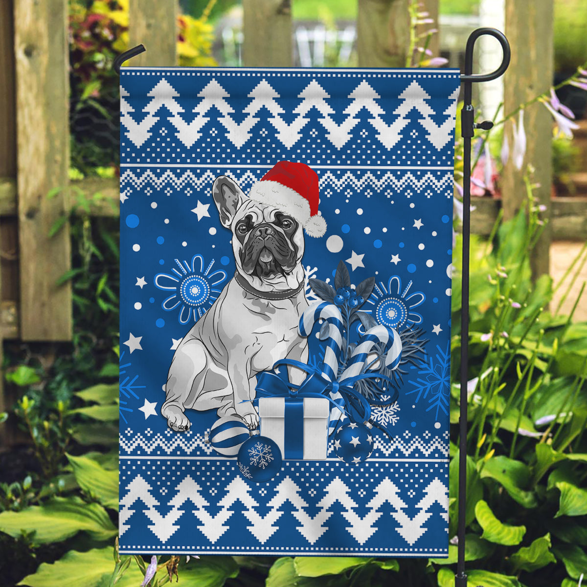 Bulldogs Rugby Garden Flag Christmas Vibe 2023 - Vibe Hoodie Shop