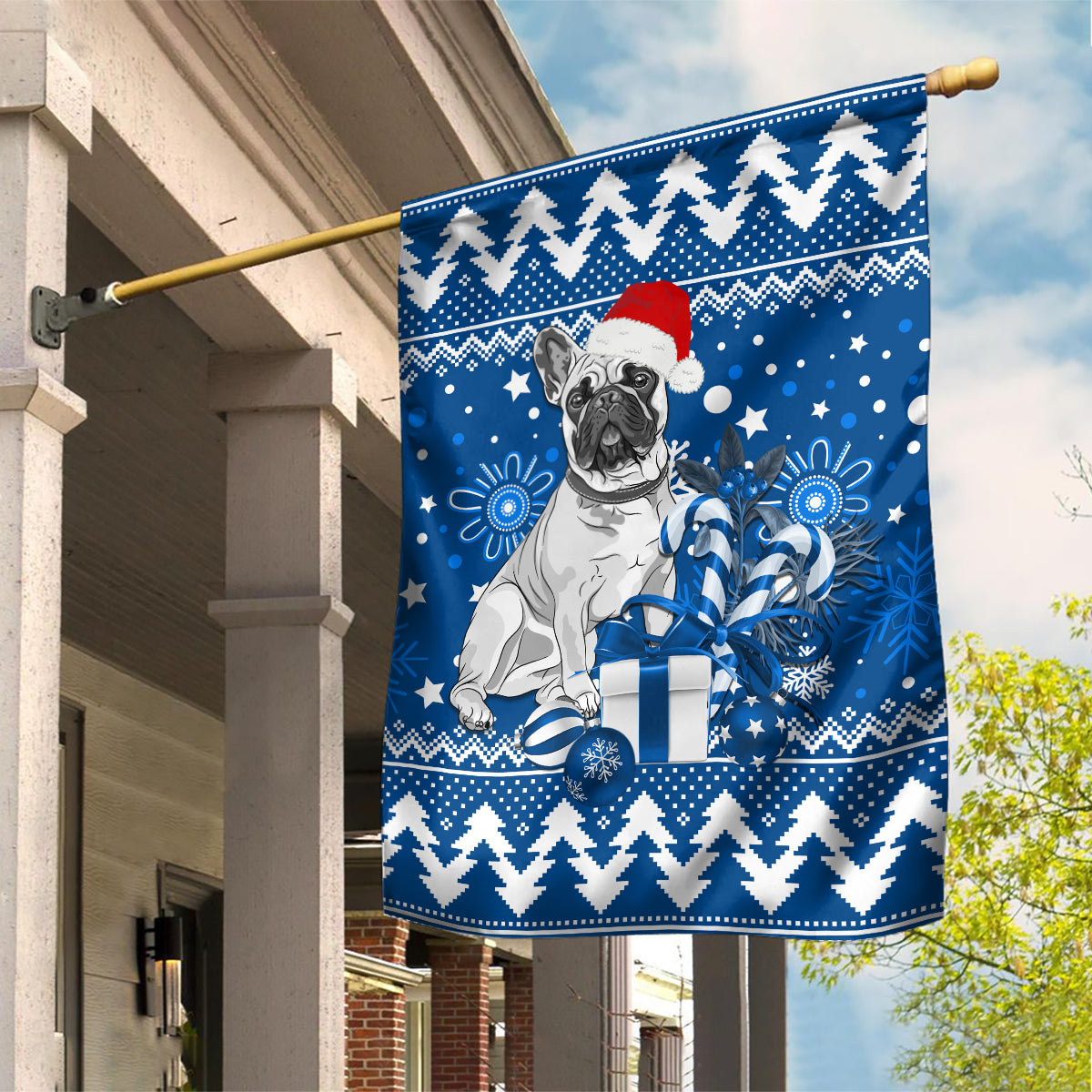 Bulldogs Rugby Garden Flag Christmas Vibe 2023 - Vibe Hoodie Shop