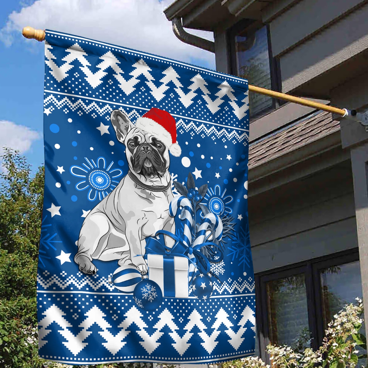 Bulldogs Rugby Garden Flag Christmas Vibe 2023 - Vibe Hoodie Shop