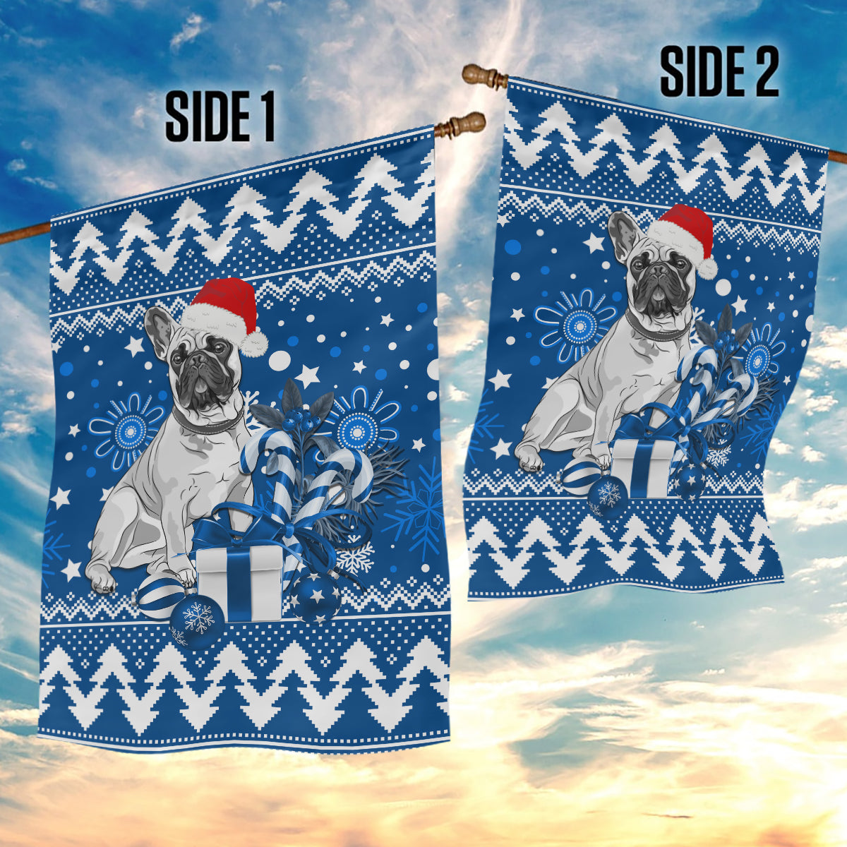 Bulldogs Rugby Garden Flag Christmas Vibe 2023 - Vibe Hoodie Shop