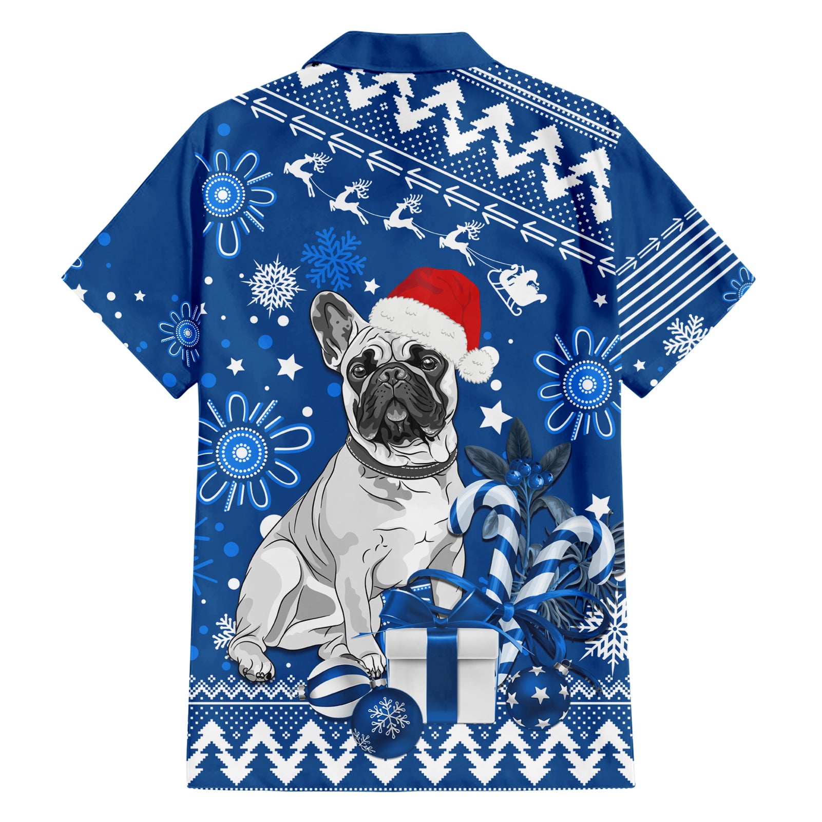 Bulldogs Rugby Hawaiian Shirt Christmas Vibe 2023 - Vibe Hoodie Shop