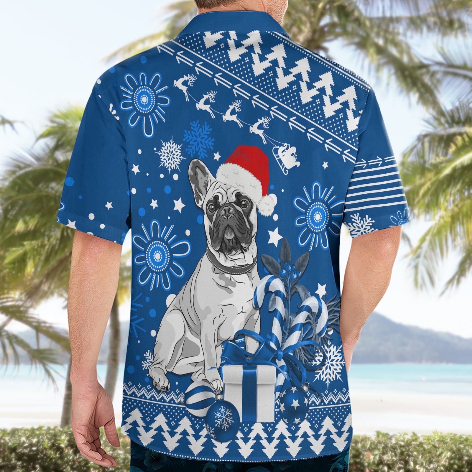 Bulldogs Rugby Hawaiian Shirt Christmas Vibe 2023 - Vibe Hoodie Shop