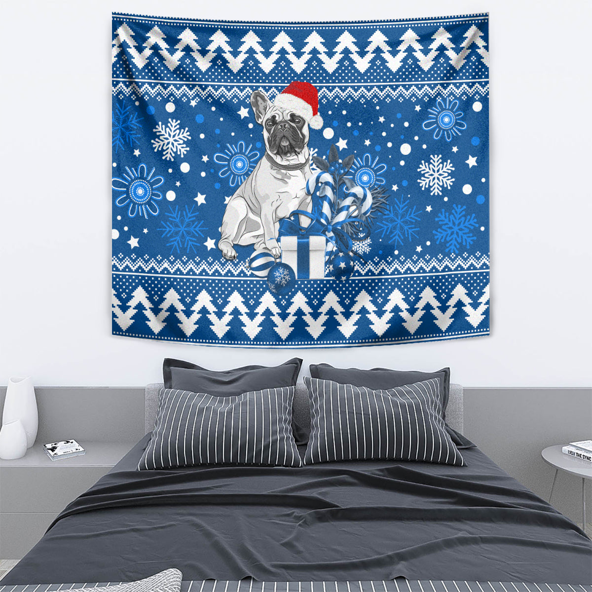 Bulldogs Rugby Tapestry Christmas Vibe 2023 - Vibe Hoodie Shop