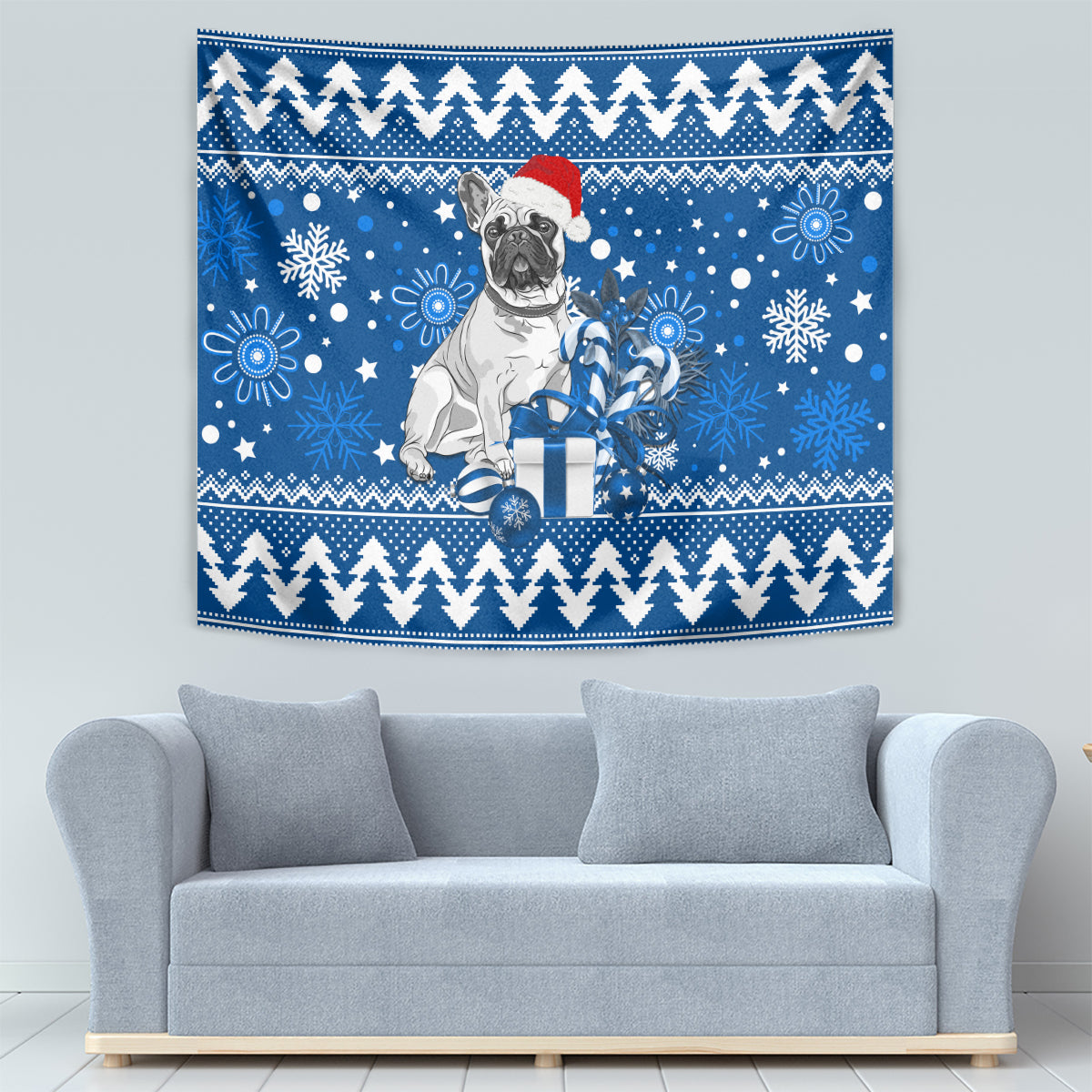 Bulldogs Rugby Tapestry Christmas Vibe 2023 - Vibe Hoodie Shop