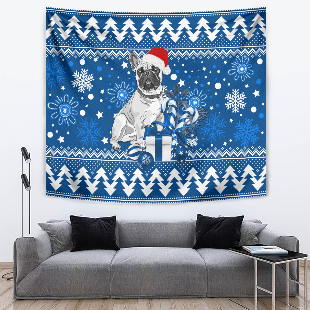 Bulldogs Rugby Tapestry Christmas Vibe 2023 - Vibe Hoodie Shop