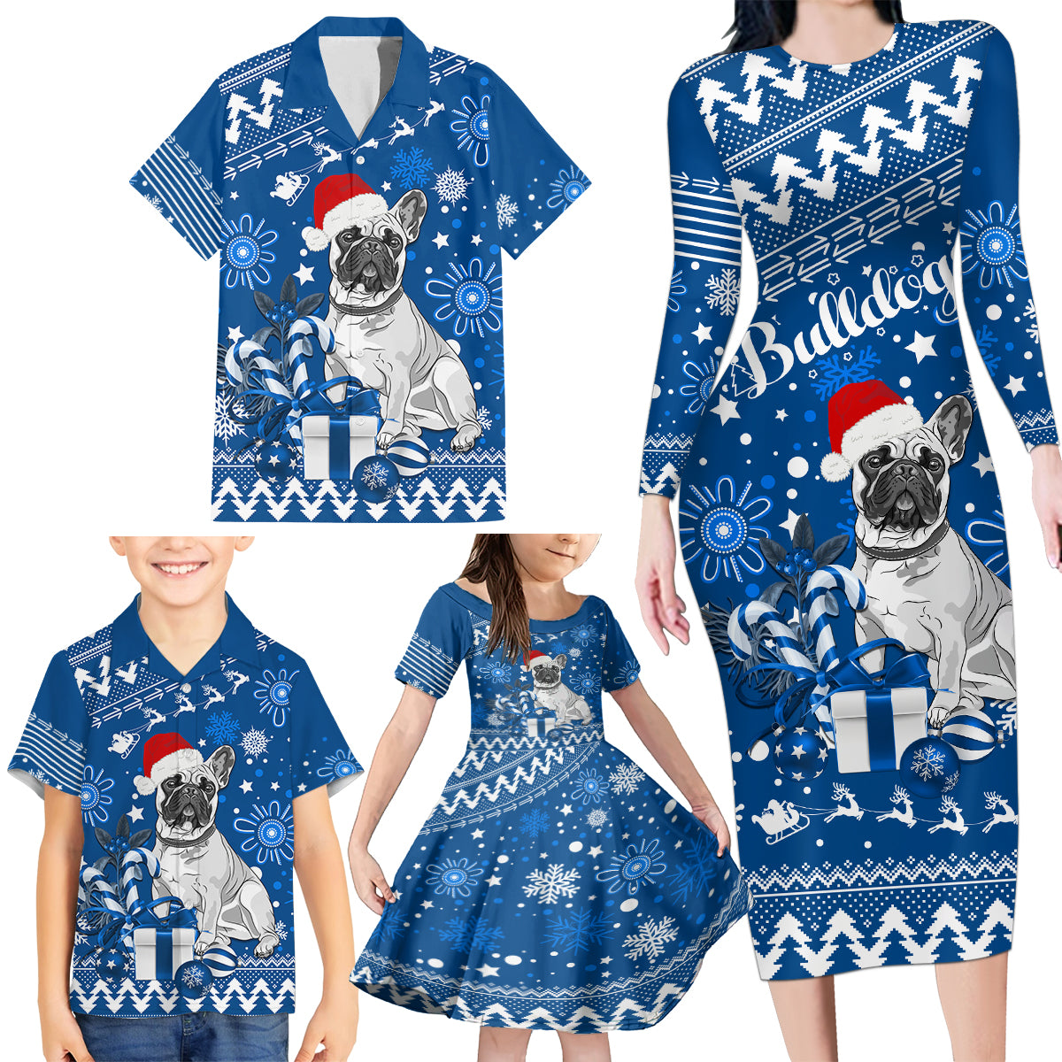 custom-bulldogs-rugby-family-matching-long-sleeve-bodycon-dress-and-hawaiian-shirt-christmas-vibe-2023