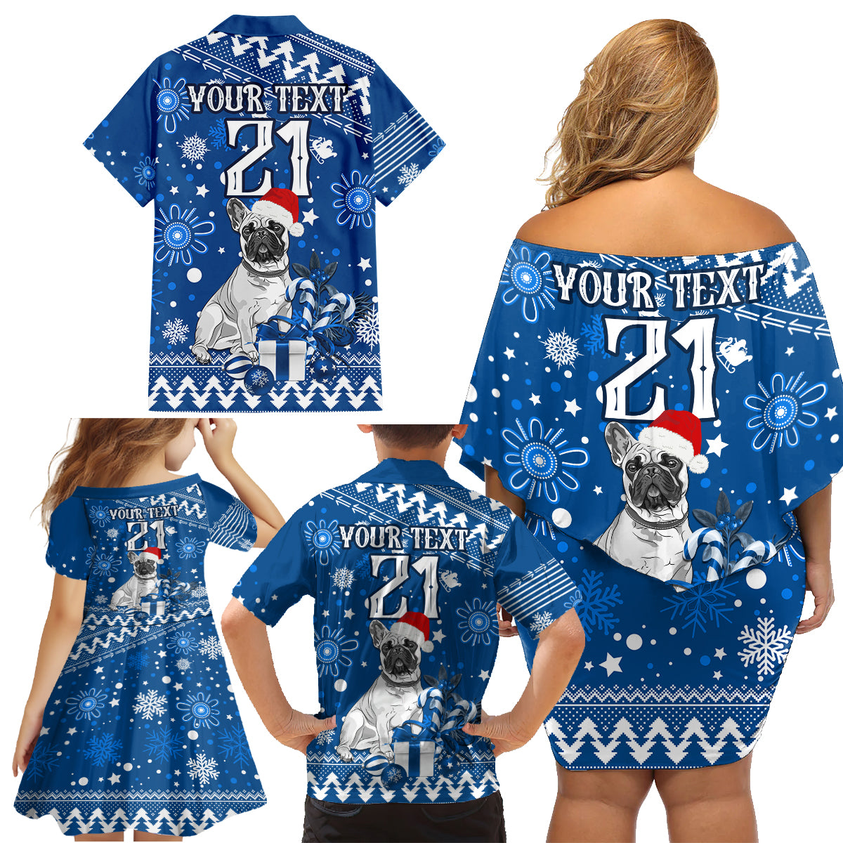 custom-bulldogs-rugby-family-matching-off-shoulder-short-dress-and-hawaiian-shirt-christmas-vibe-2023