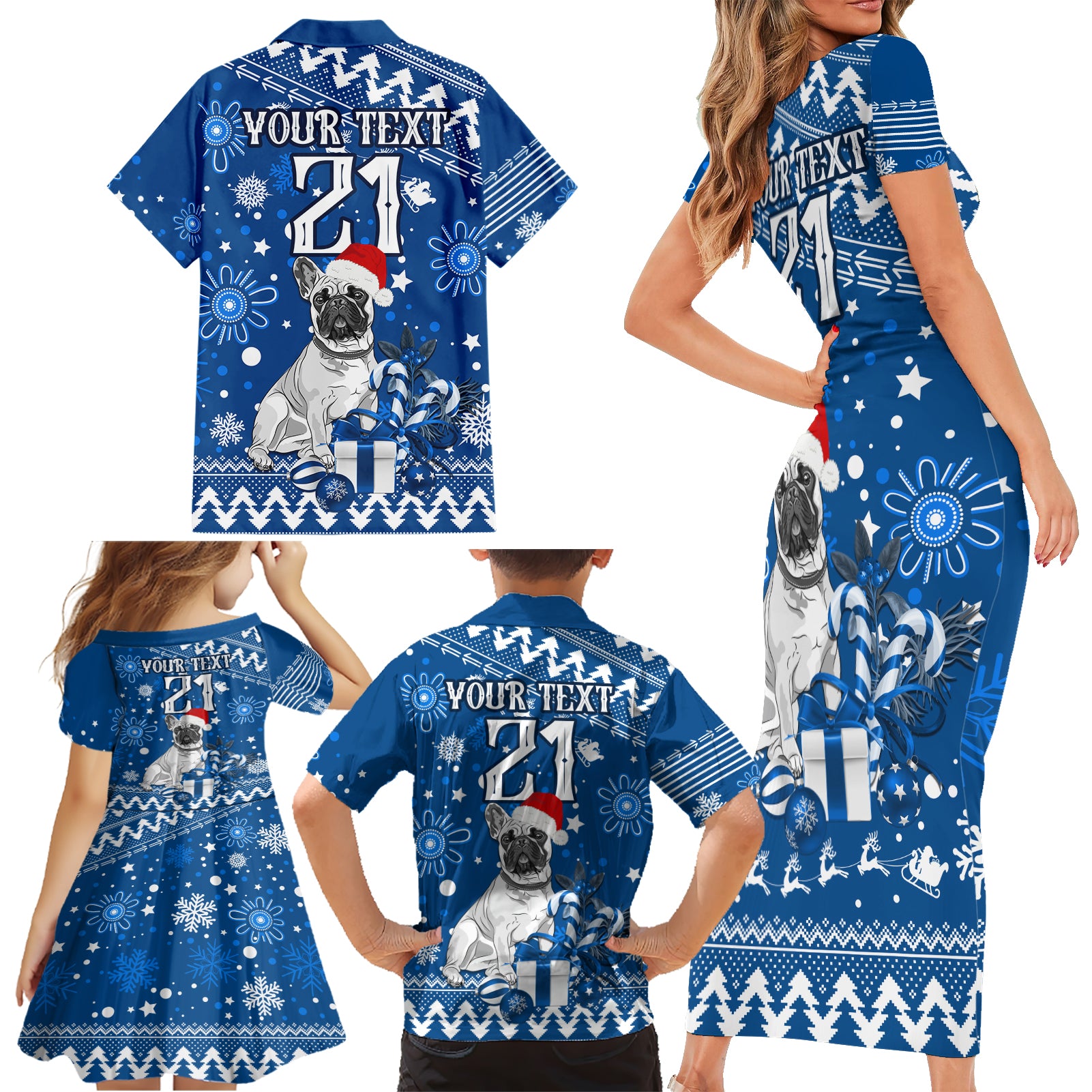 custom-bulldogs-rugby-family-matching-short-sleeve-bodycon-dress-and-hawaiian-shirt-christmas-vibe-2023