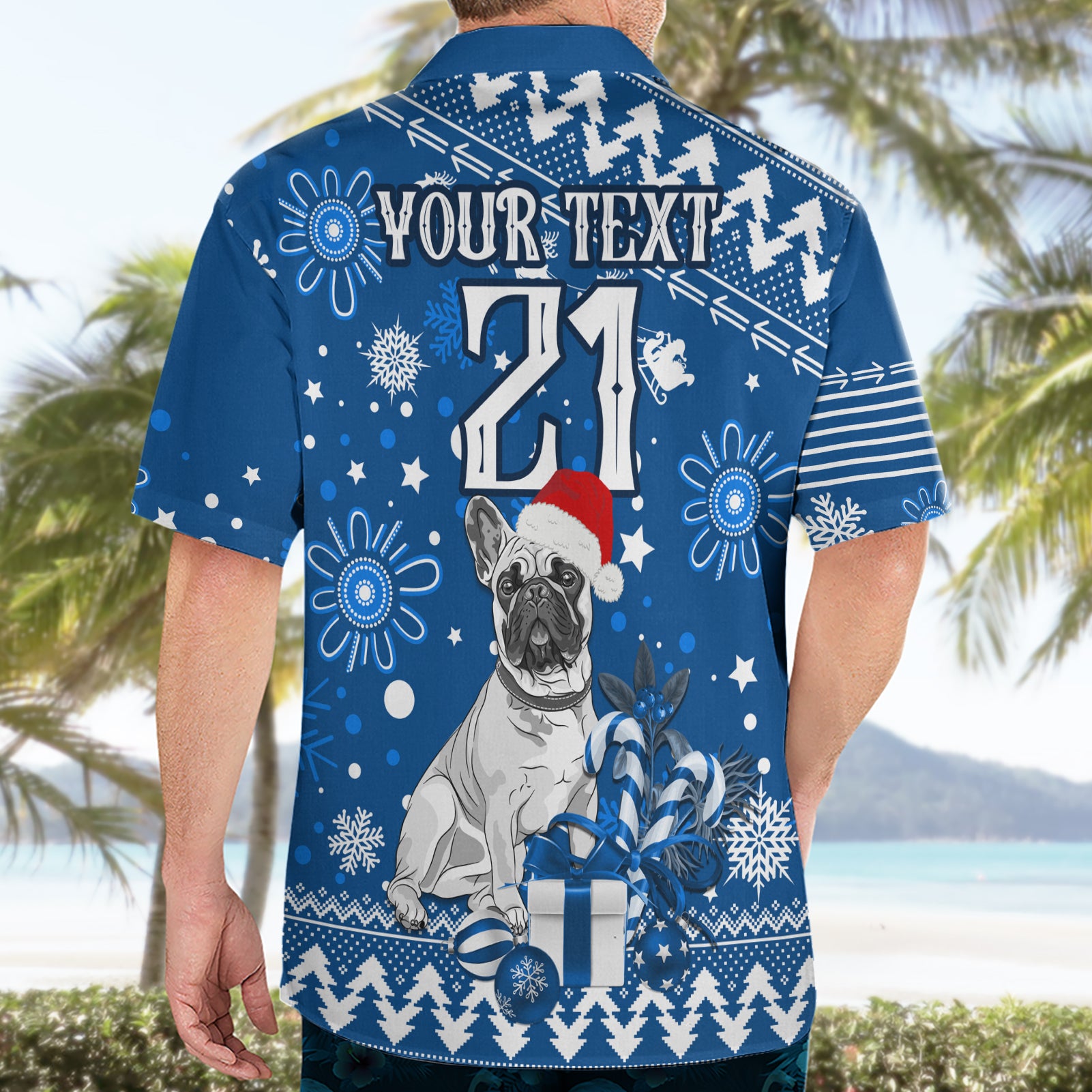 Custom Bulldogs Rugby Hawaiian Shirt Christmas Vibe 2023 - Vibe Hoodie Shop