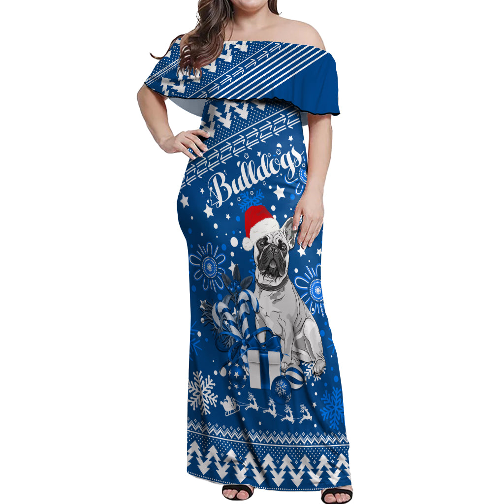 custom-bulldogs-rugby-off-shoulder-maxi-dress-christmas-vibe-2023