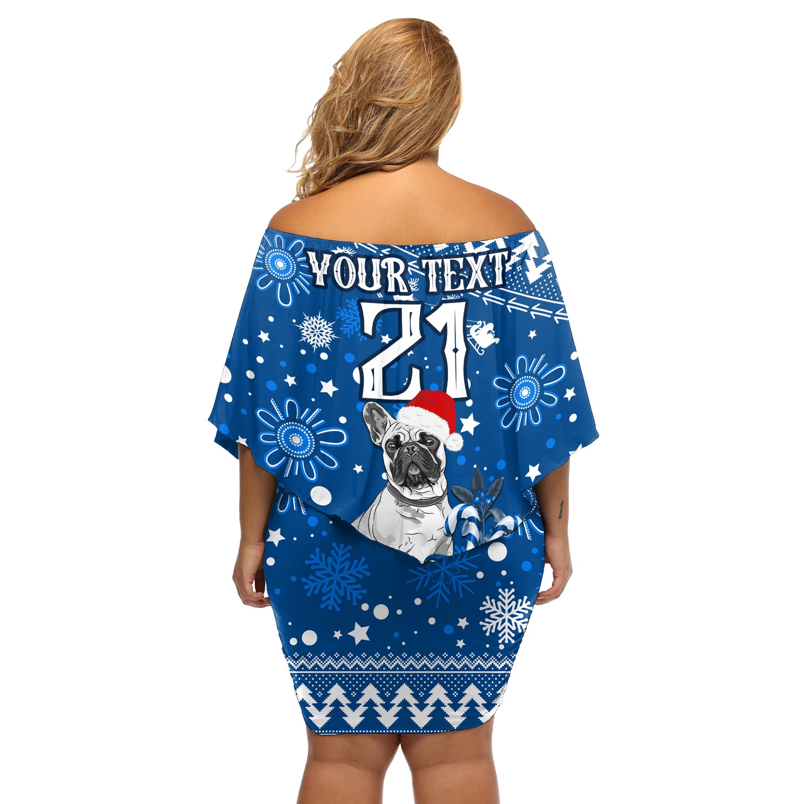 custom-bulldogs-rugby-off-shoulder-short-dress-christmas-vibe-2023