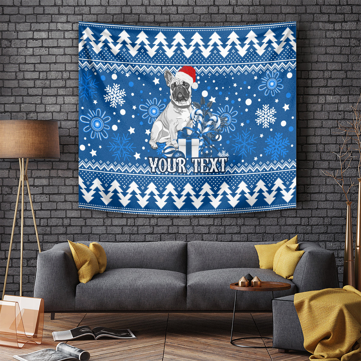 Custom Bulldogs Rugby Tapestry Christmas Vibe 2023 - Vibe Hoodie Shop