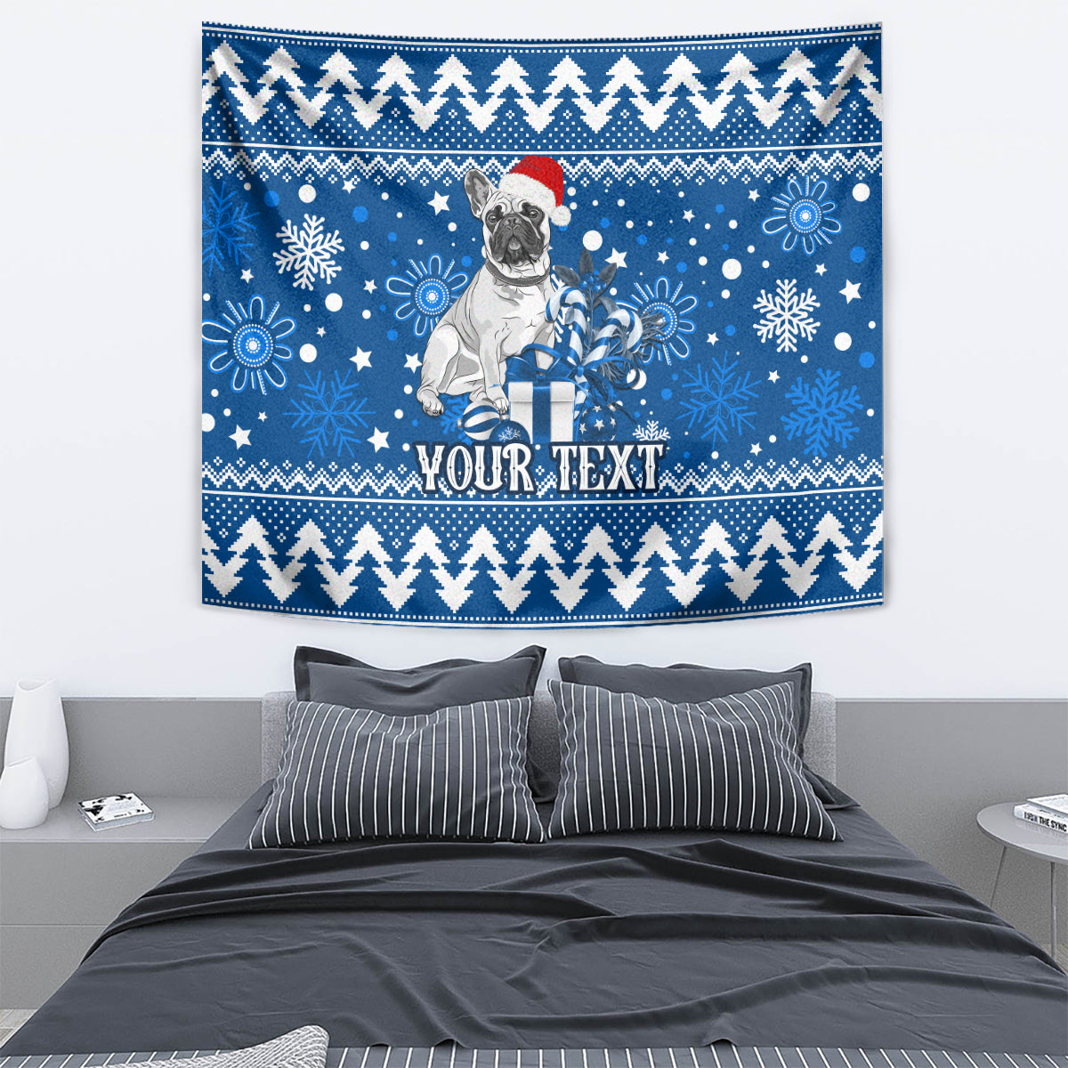 Custom Bulldogs Rugby Tapestry Christmas Vibe 2023 - Vibe Hoodie Shop