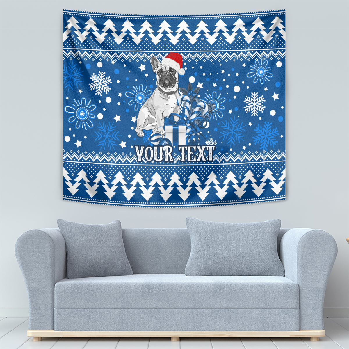 Custom Bulldogs Rugby Tapestry Christmas Vibe 2023 - Vibe Hoodie Shop