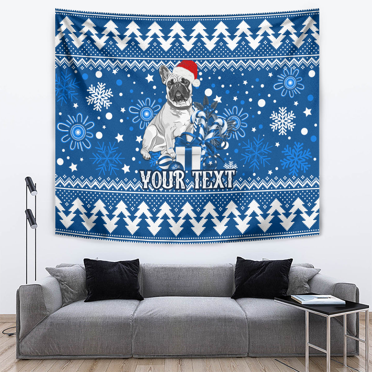 Custom Bulldogs Rugby Tapestry Christmas Vibe 2023 - Vibe Hoodie Shop