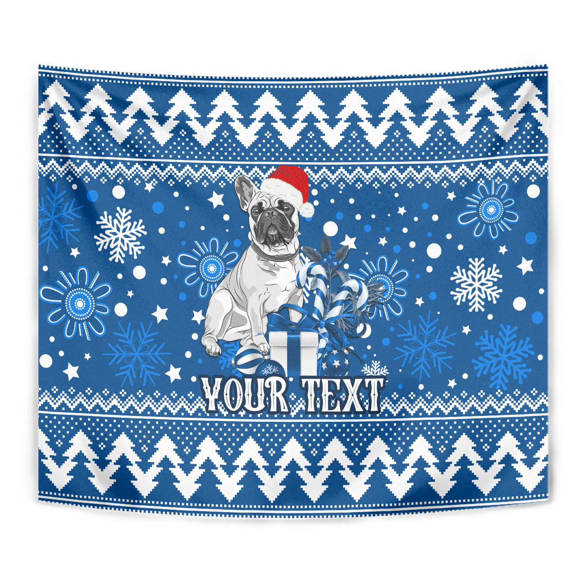 Custom Bulldogs Rugby Tapestry Christmas Vibe 2023 - Vibe Hoodie Shop