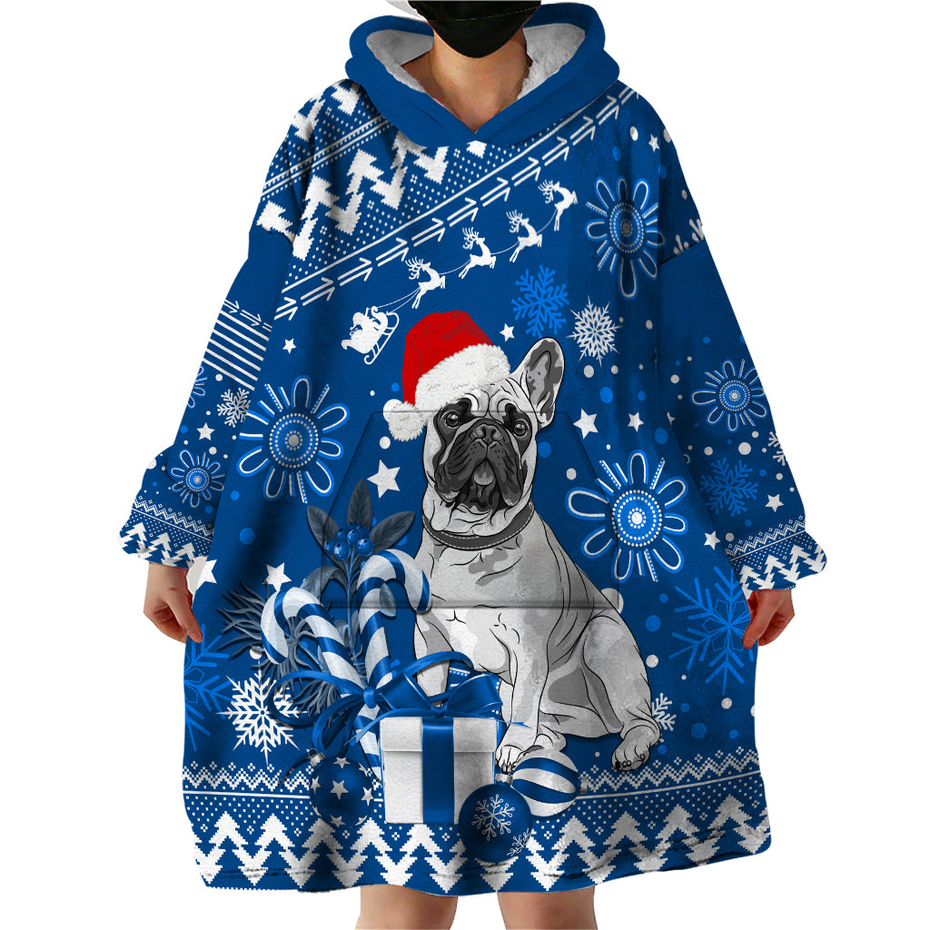 Custom Bulldogs Rugby Wearable Blanket Hoodie Christmas Vibe 2023 - Vibe Hoodie Shop