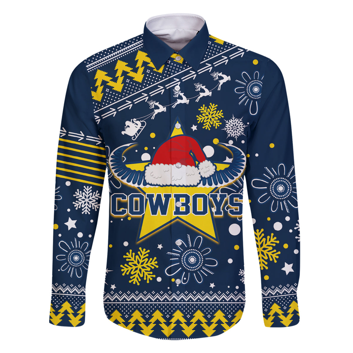 cowboys-rugby-family-matching-off-shoulder-long-sleeve-dress-and-hawaiian-shirt-born-tough-bred-proud-christmas-vibe-2023