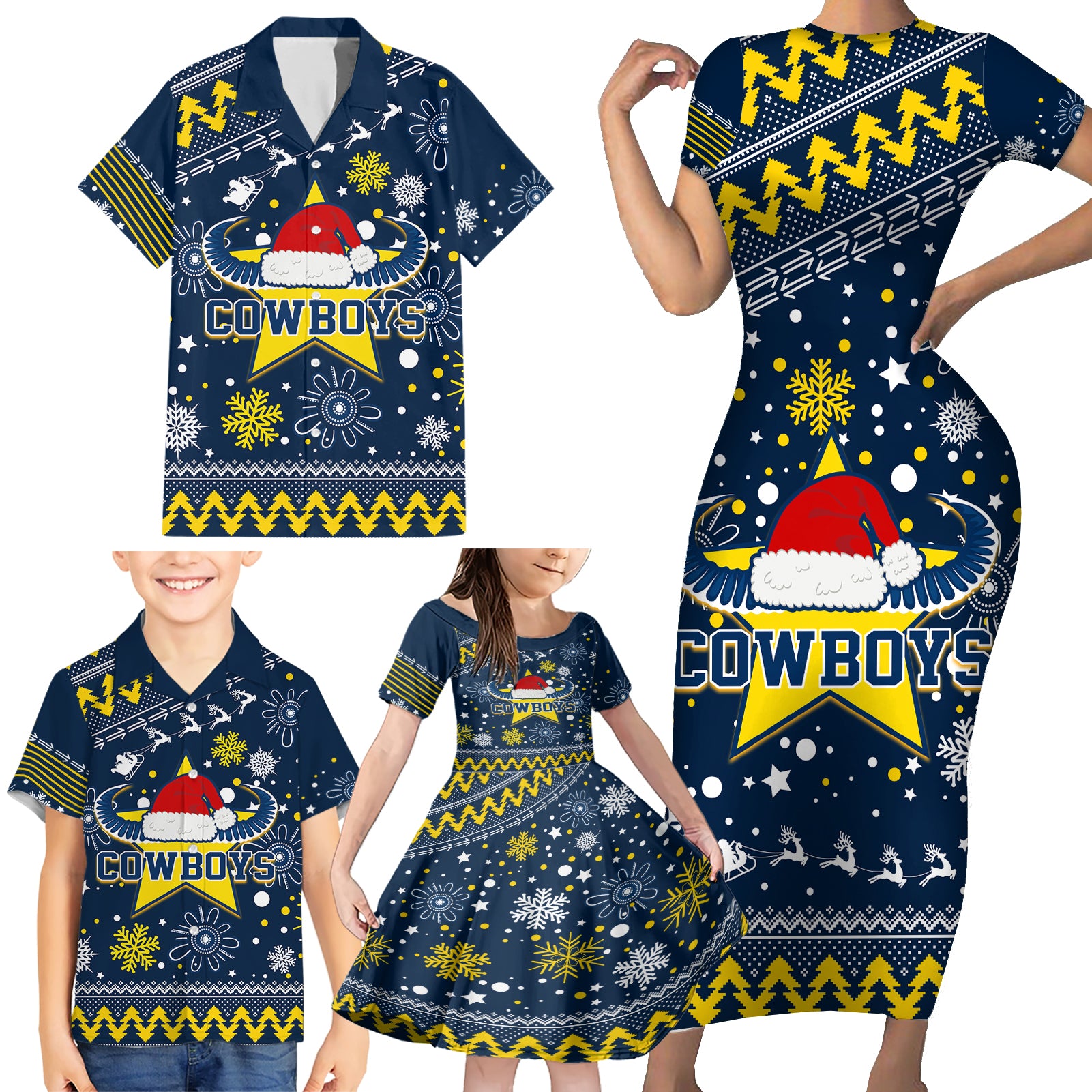 cowboys-rugby-family-matching-short-sleeve-bodycon-dress-and-hawaiian-shirt-born-tough-bred-proud-christmas-vibe-2023