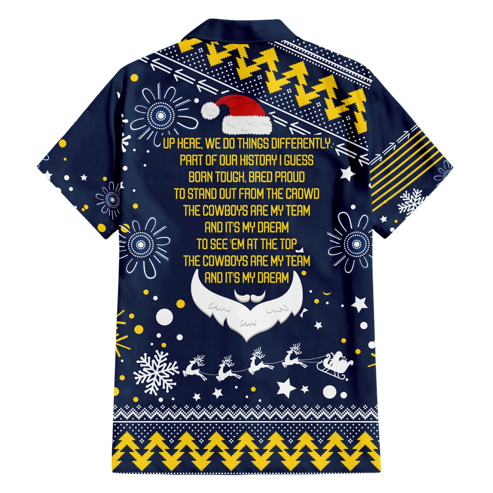 Cowboys Rugby Hawaiian Shirt Born Tough Bred Proud Christmas Vibe 2023 - Vibe Hoodie Shop