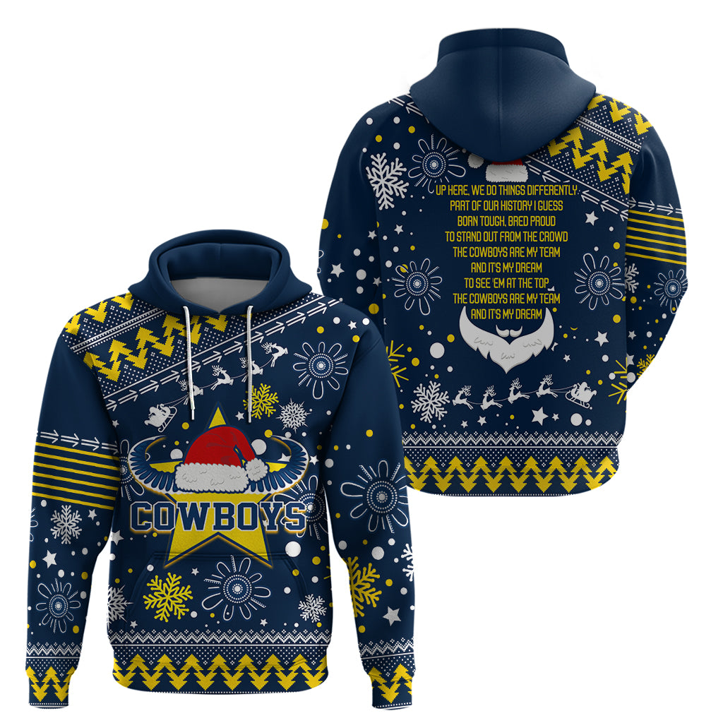 Cowboys Rugby Hoodie Born Tough Bred Proud Christmas Vibe 2023 LT9 - Vibe Hoodie Shop
