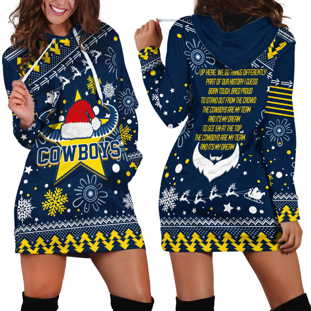 Cowboys Rugby Hoodie Dress Born Tough Bred Proud Christmas Vibe 2023 - Vibe Hoodie Shop