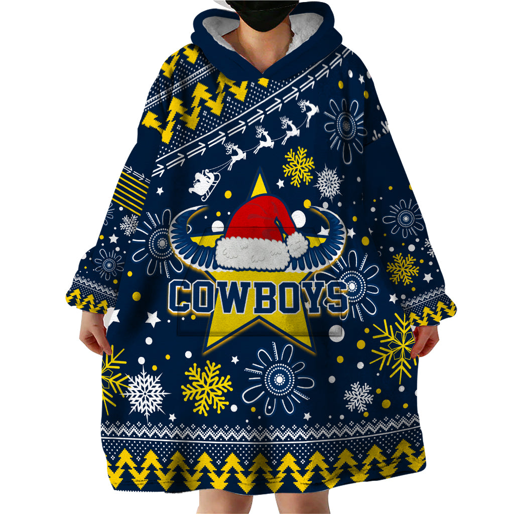 Cowboys Rugby Wearable Blanket Hoodie Born Tough Bred Proud Christmas Vibe 2023 - Vibe Hoodie Shop