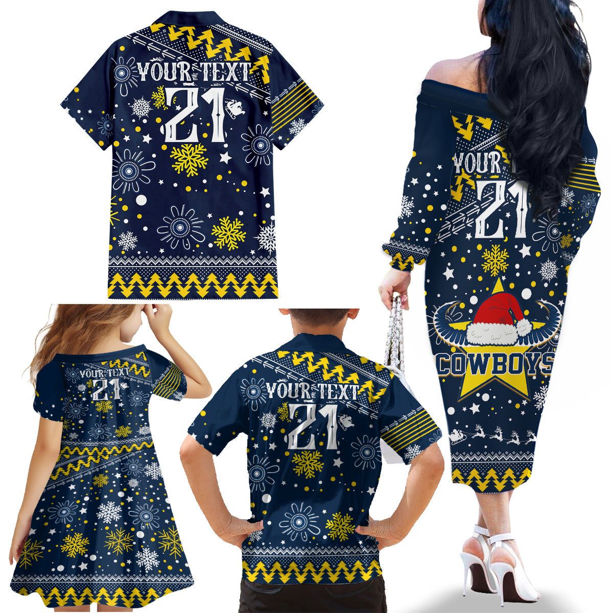 custom-cowboys-rugby-family-matching-off-shoulder-long-sleeve-dress-and-hawaiian-shirt-born-tough-bred-proud-christmas-vibe-2023