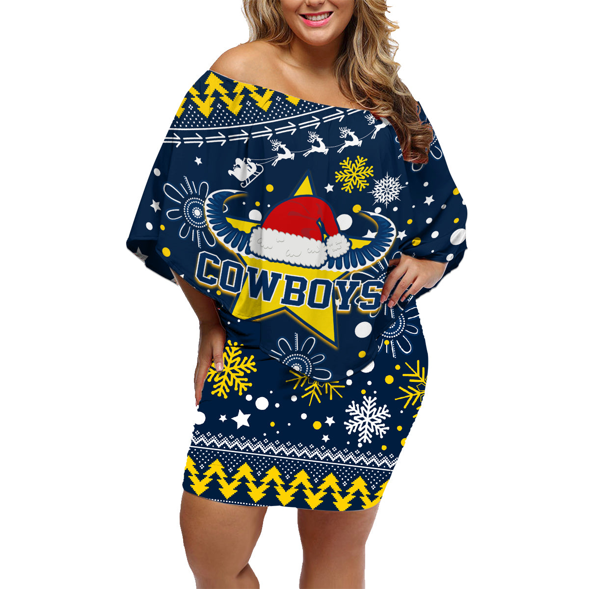 custom-cowboys-rugby-family-matching-off-shoulder-short-dress-and-hawaiian-shirt-born-tough-bred-proud-christmas-vibe-2023