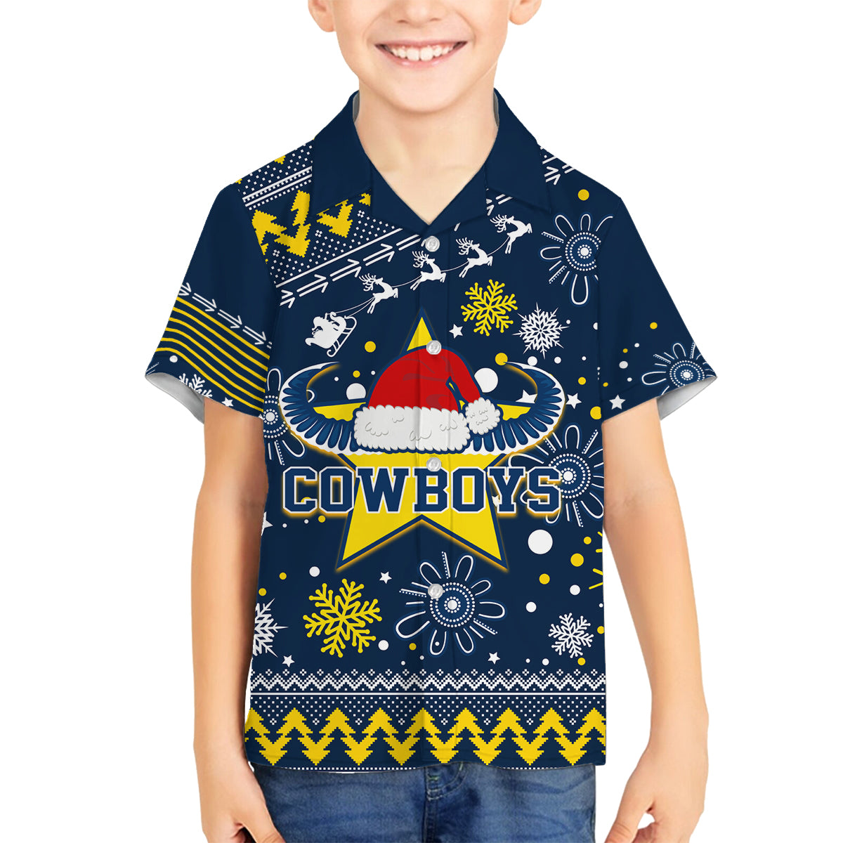 custom-cowboys-rugby-family-matching-off-shoulder-short-dress-and-hawaiian-shirt-born-tough-bred-proud-christmas-vibe-2023