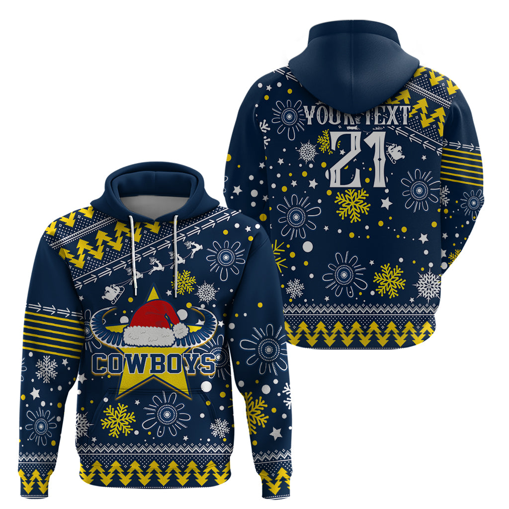 Custom Cowboys Rugby Hoodie Born Tough Bred Proud Christmas Vibe 2023 LT9 - Vibe Hoodie Shop