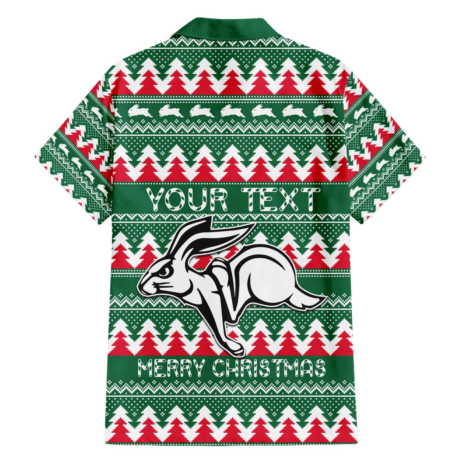 Personalised Rabbitohs Rugby Hawaiian Shirt Christmas Simple Vibe 2023 - Vibe Hoodie Shop