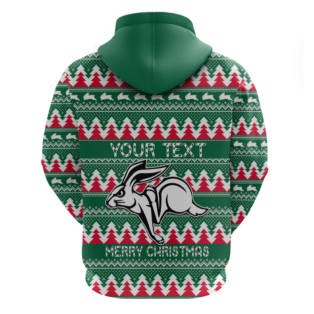 Personalised Rabbitohs Rugby Hoodie Christmas Simple Vibe 2023 LT9 - Vibe Hoodie Shop