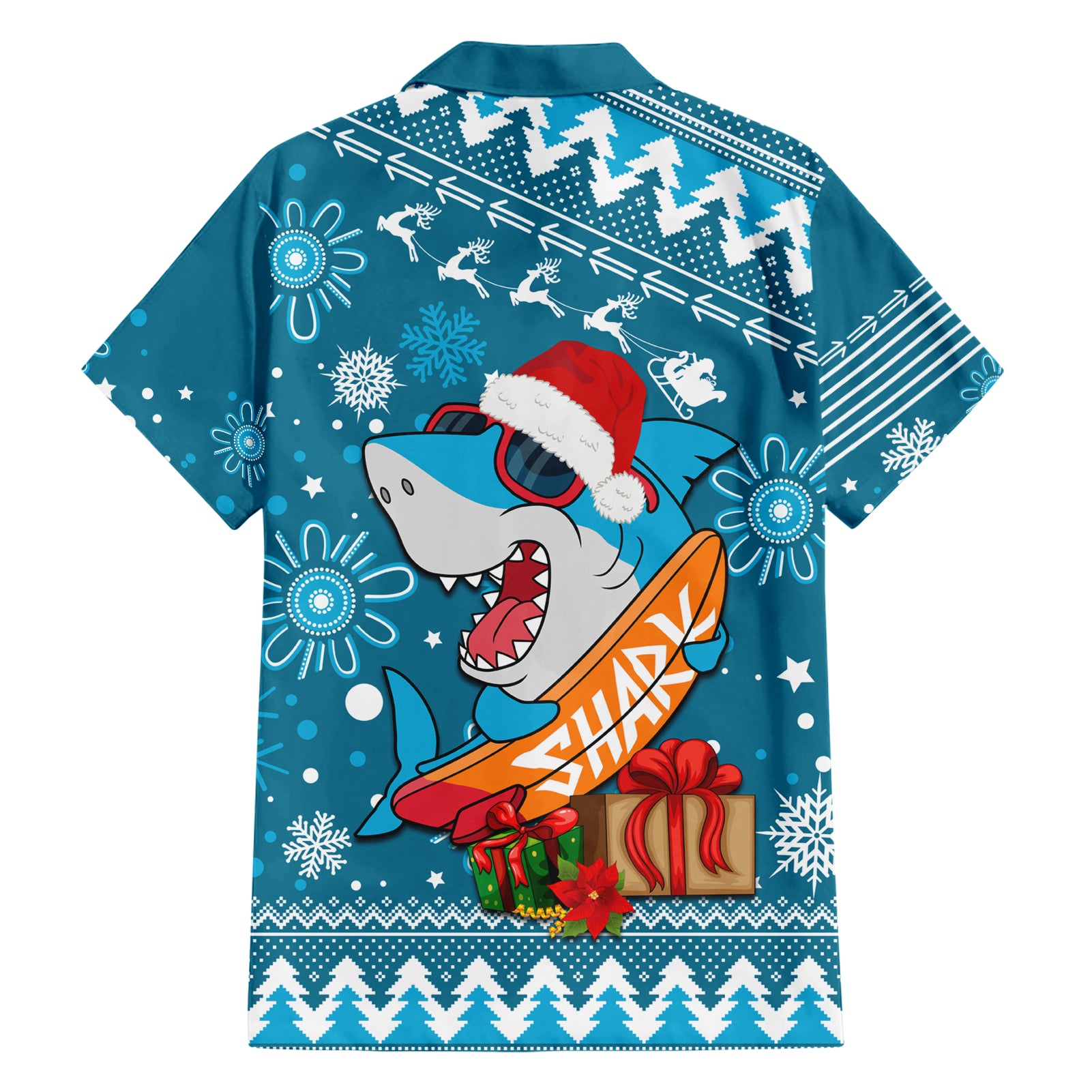 Sharks Rugby Hawaiian Shirt Chirstmas Vibe 2023 - Vibe Hoodie Shop