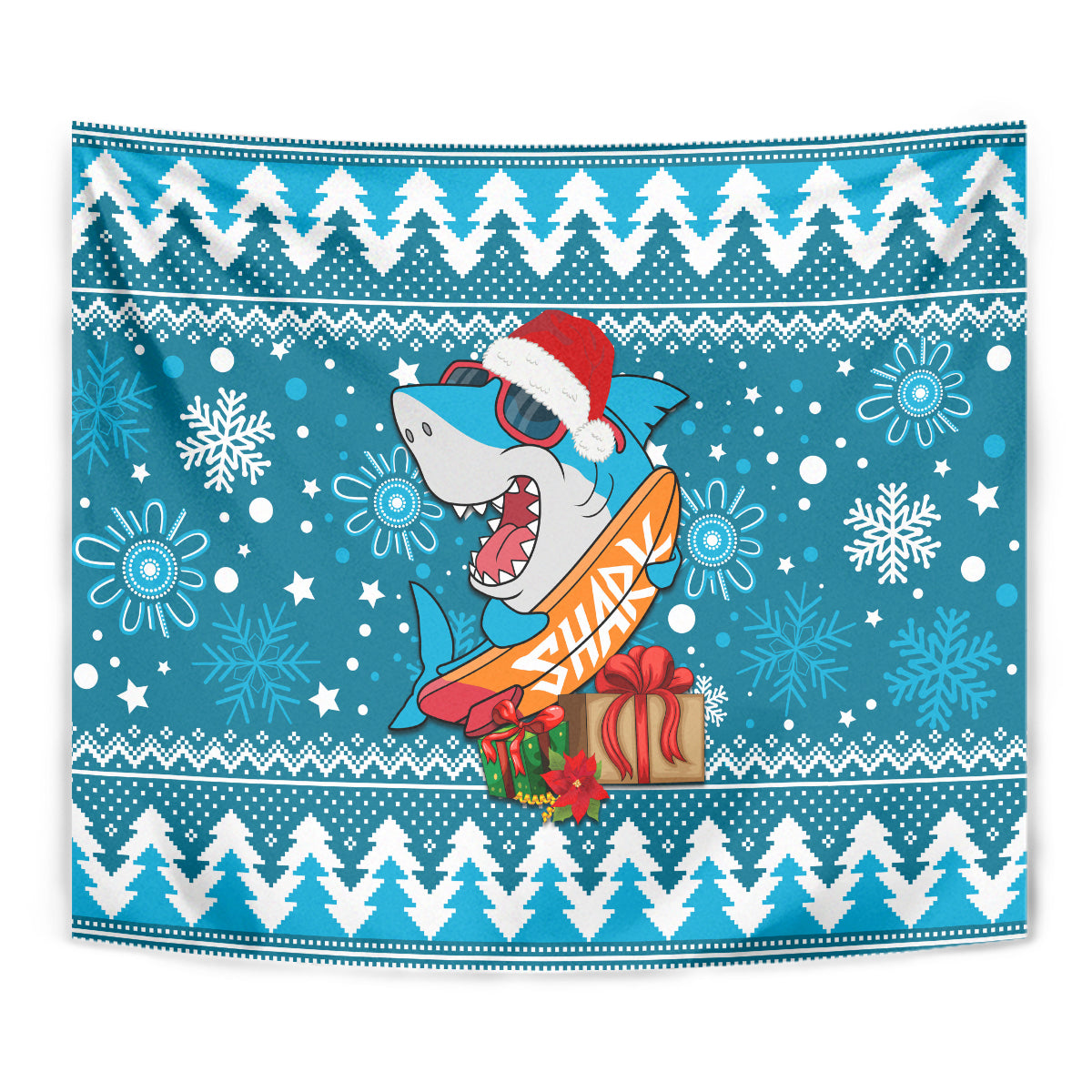 Sharks Rugby Tapestry Chirstmas Vibe 2023 - Vibe Hoodie Shop