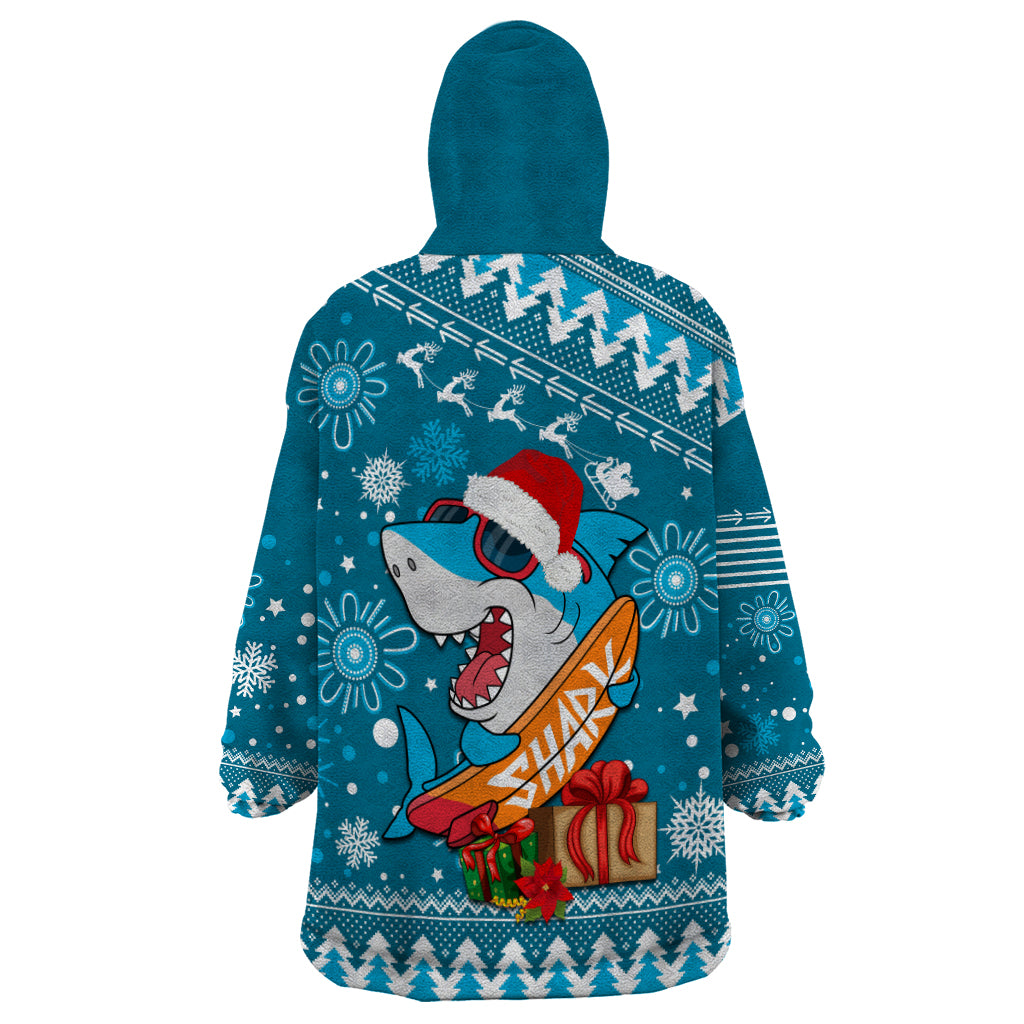 Sharks Rugby Wearable Blanket Hoodie Chirstmas Vibe 2023 - Vibe Hoodie Shop