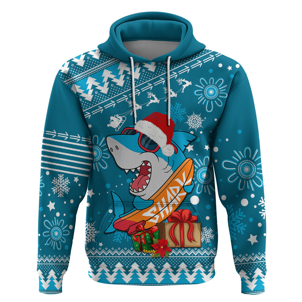 Custom Sharks Rugby Hoodie Chirstmas Vibe 2023 LT9 - Vibe Hoodie Shop