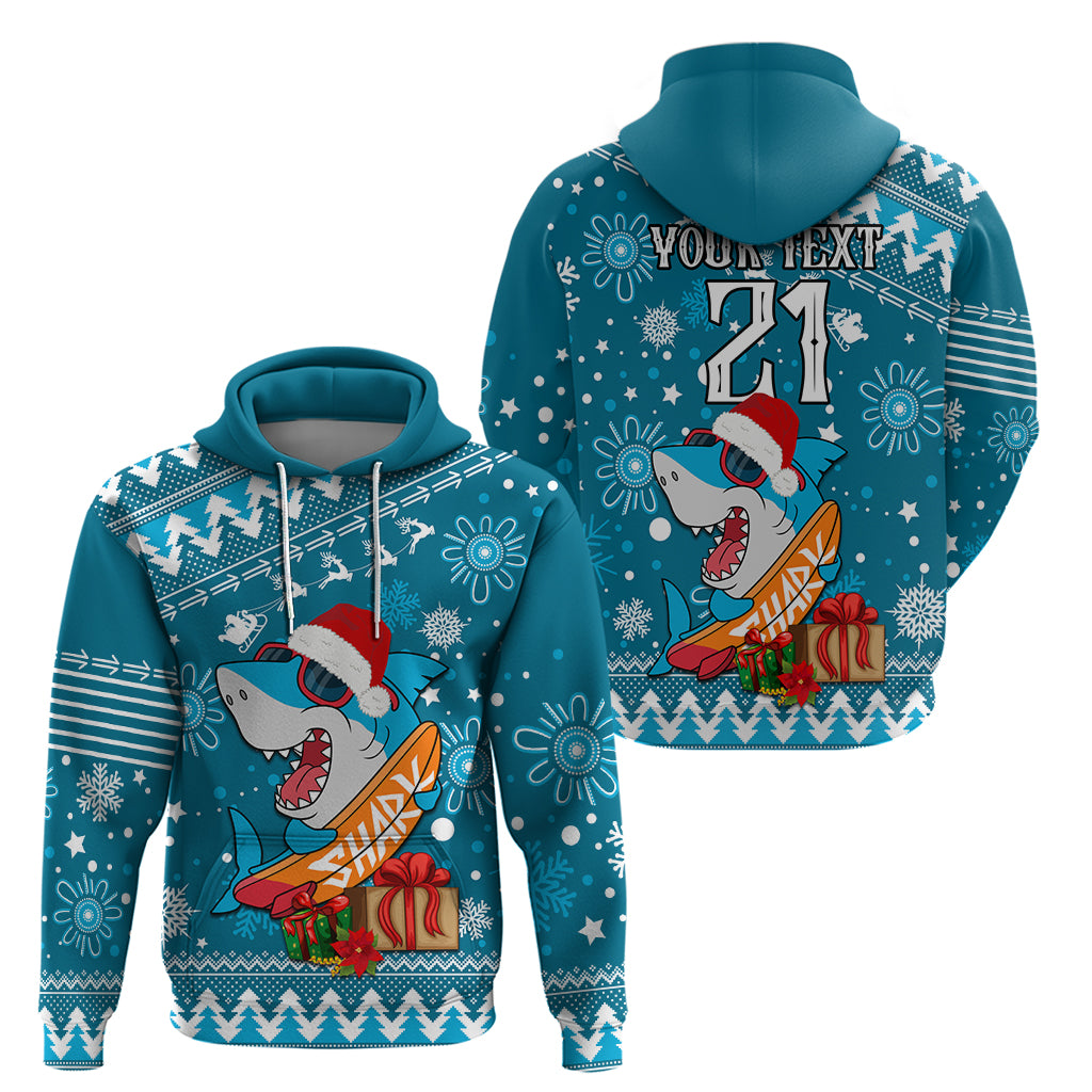Custom Sharks Rugby Hoodie Chirstmas Vibe 2023 LT9 - Vibe Hoodie Shop
