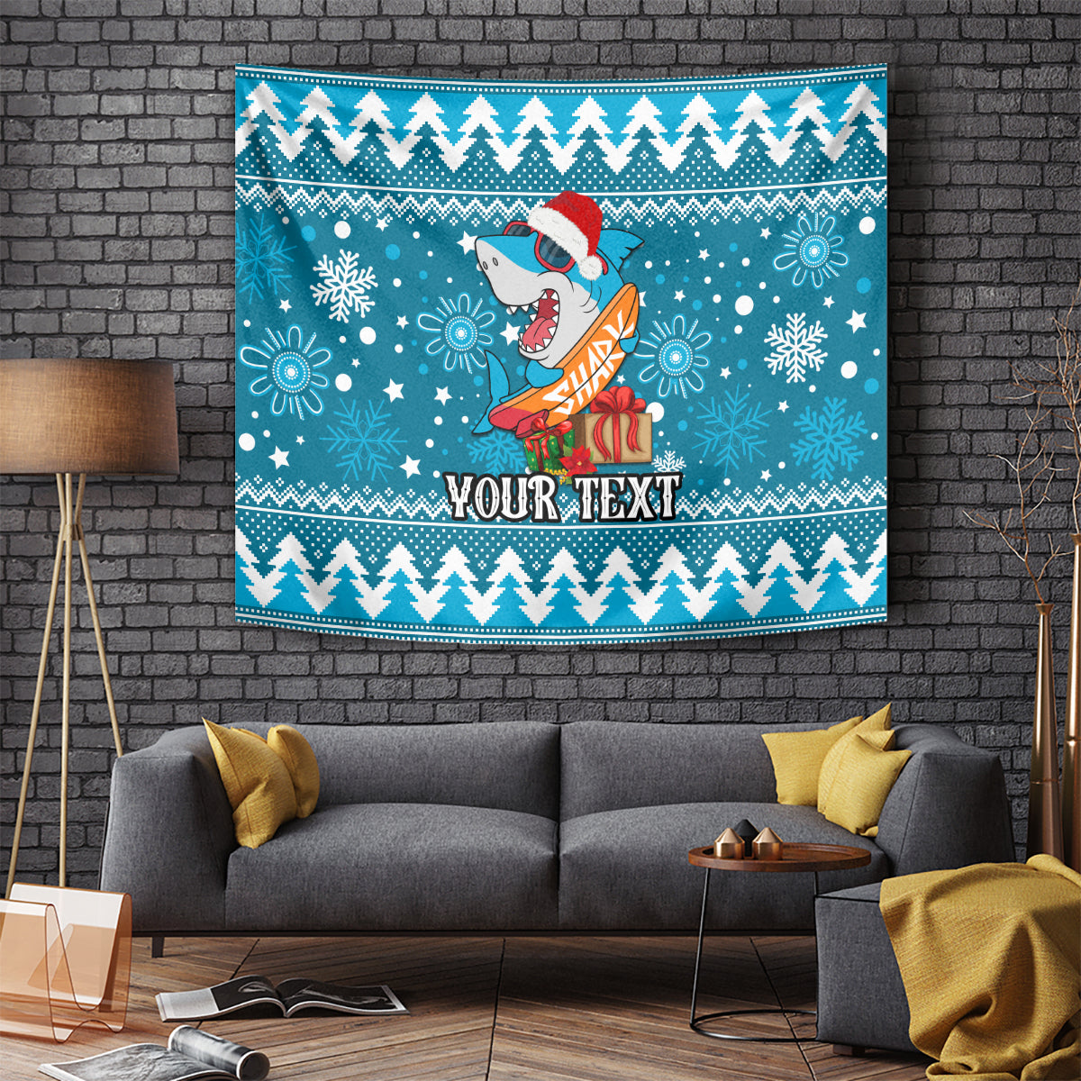 Custom Sharks Rugby Tapestry Chirstmas Vibe 2023 - Vibe Hoodie Shop