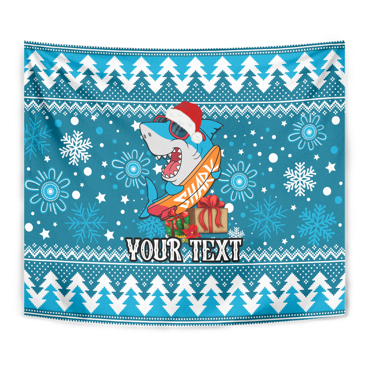 Custom Sharks Rugby Tapestry Chirstmas Vibe 2023 - Vibe Hoodie Shop