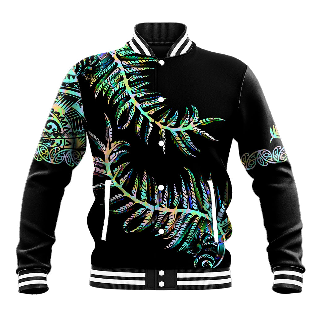 New Zealand Baseball Jacket Aotearoa Silver Fern Mixed Papua Shell Green Vibe - Vibe Hoodie Shop