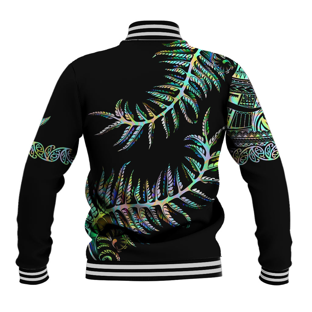 New Zealand Baseball Jacket Aotearoa Silver Fern Mixed Papua Shell Green Vibe - Vibe Hoodie Shop