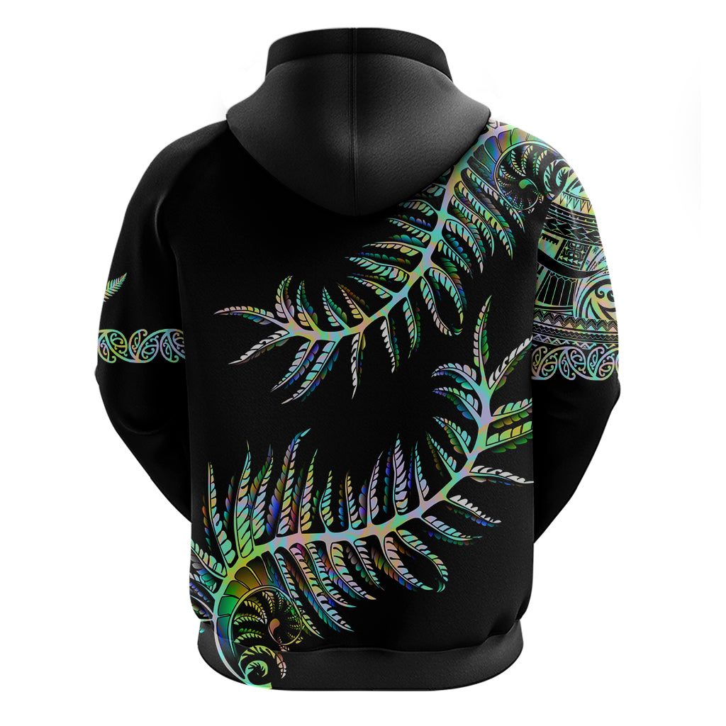 New Zealand Hoodie Aotearoa Silver Fern Mixed Papua Shell Green Vibe LT9 - Vibe Hoodie Shop