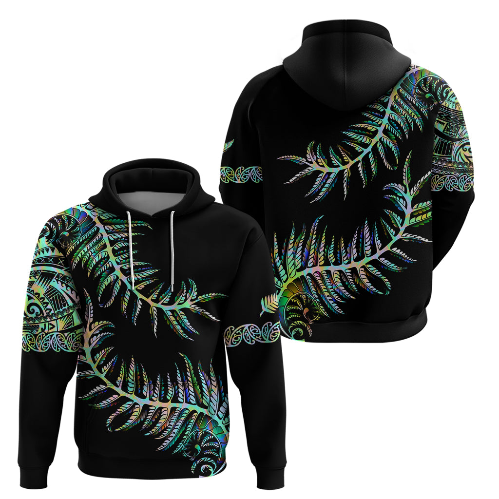 New Zealand Hoodie Aotearoa Silver Fern Mixed Papua Shell Green Vibe LT9 - Vibe Hoodie Shop