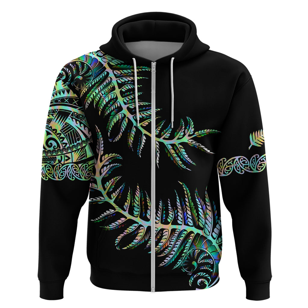 New Zealand Hoodie Aotearoa Silver Fern Mixed Papua Shell Green Vibe LT9 - Vibe Hoodie Shop