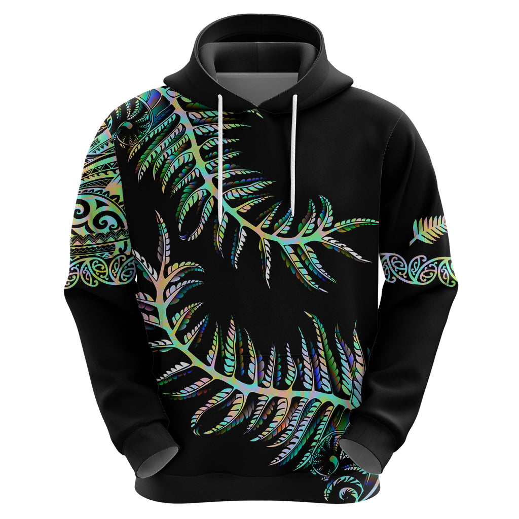 New Zealand Hoodie Aotearoa Silver Fern Mixed Papua Shell Green Vibe LT9 - Vibe Hoodie Shop