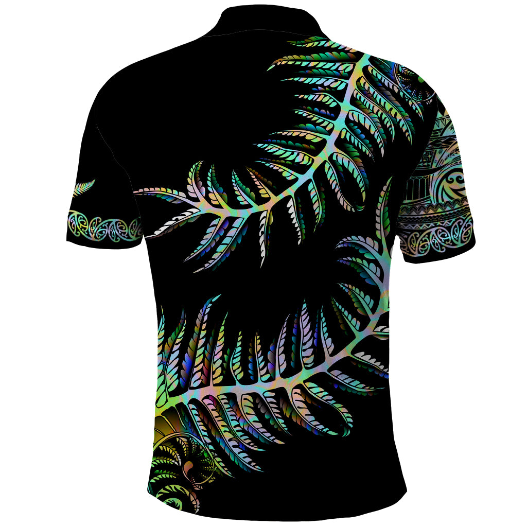 New Zealand Polo Shirt Aotearoa Silver Fern Mixed Papua Shell Green Vibe LT9 - Vibe Hoodie Shop